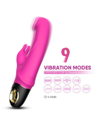 Vibromasseur Rabbit rose 9 modes de vibrations puissantes 